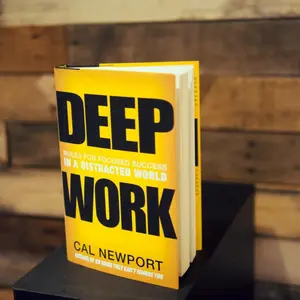 Cal Newport Deep Work Focus Boost Self-Management Bestseller Achieve Concentration in Distractions Core Competency Book for Enhanced Productivity