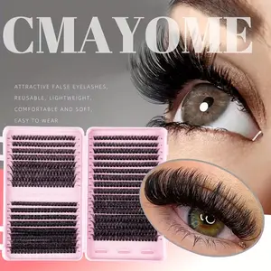 640 Cluster False Eyelashes, Diy Individual Lashes, Eyelash Extension, Russian DD Curl C&d Mixed Style 10-18mm, Dense and Reusable, Perfect for Christmas and New Year Looks, Eyelash Set
