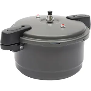 Aluminum Pressure Cooker, 9L/9.5Qt, Aluminum Alloy, Spring Valve Safeguard Devices, Universal Bottom for All Stoves