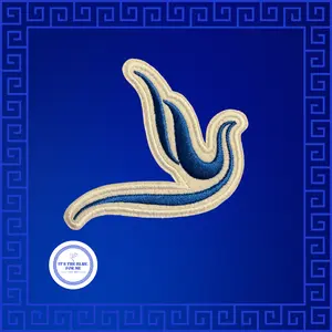 It's The Blue Zone Embroidered Dove Patch 3 Inch x 3.5 Inch Zeta Dove Design by It's The Blue Zone