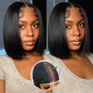 [NEW IN] Vietnamese Straight Bob Lace Wig 2x6 Long Deep Parting Lace Closure Wig Raw Human Hair Wig For Women