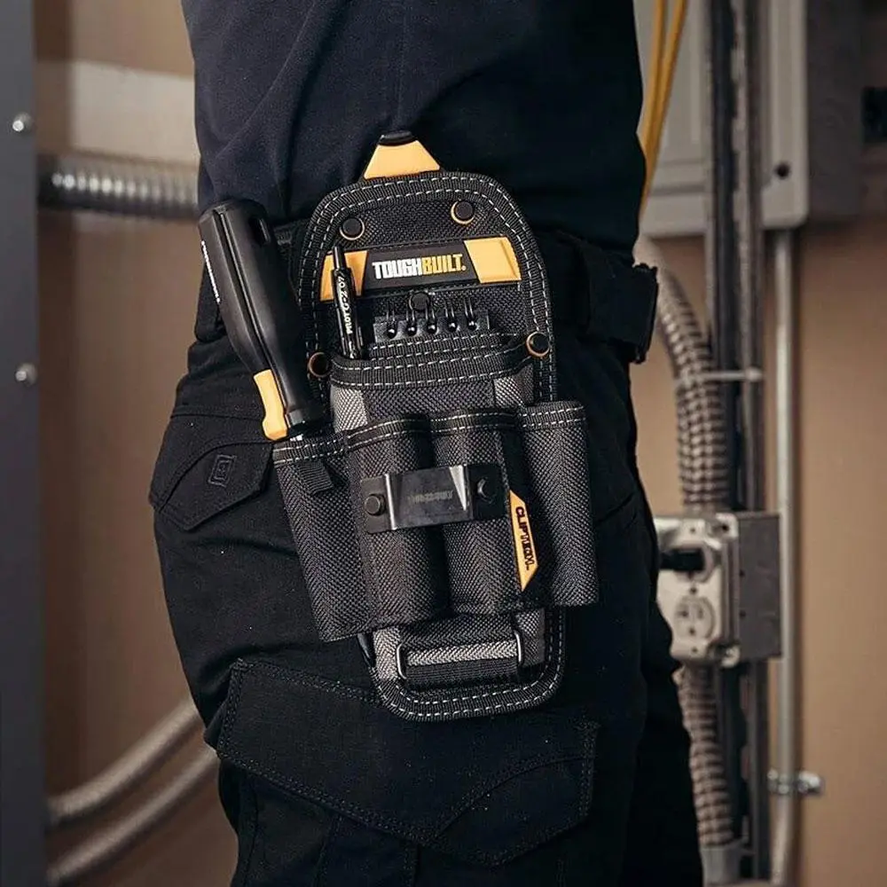 TOUGHBUILT Technician Pouch with ClipTech HUB, 6-pocket Tool Organizer, Adjustable Pliers Pocket, Industrial Tool Kit Accessory, Tool Bag Organizer