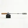 Sturdy Steel & Flexible Wood Charcoal Lighter, Detachable Adjustable-Length Barbecue Torch for Indoor Grill, Camping