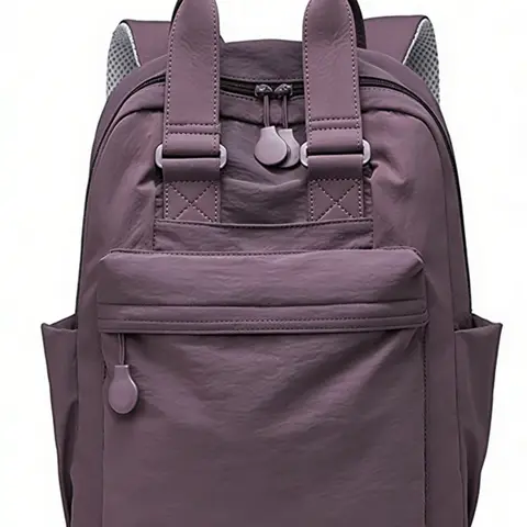 Christmas / Travel New Women's Fashion Backpack, Plain Color Versatile Travel Commute Large Capacity Nylon Lightweight Bag