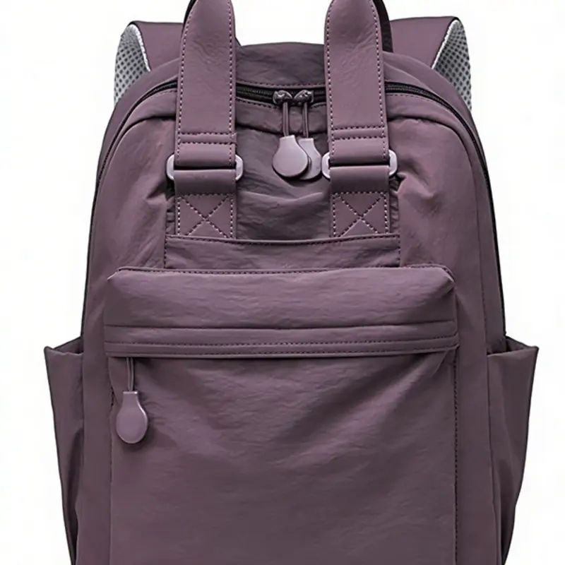 Christmas / Travel New Women's Fashion Backpack, Plain Color Versatile Travel Commute Large Capacity Nylon Lightweight Bag