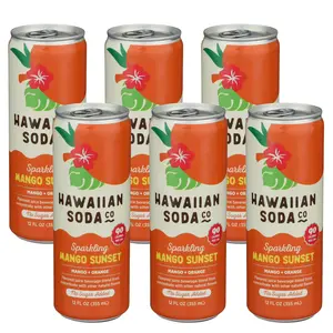 Hawaiian Soda Co Mango Sunset Soda 6 Pack 12oz