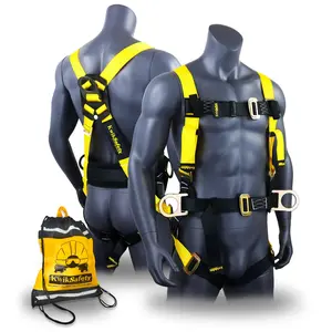 KwikSafety HURRICANE Safety Harness ANSI Fall Protection 3D Ring + Back Support - Model No.: KS6603