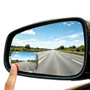 2/4PCS Blind Spot Mirror, 360° Rotatable HD Glass Wide Angle Rear View Mirror, Waterproof Frameless Convex Side Mirror for Car SUV Truck Van, Adjustable Stick-On Blindspot Mirrors, Eliminate Blind Spots, Universal Fit