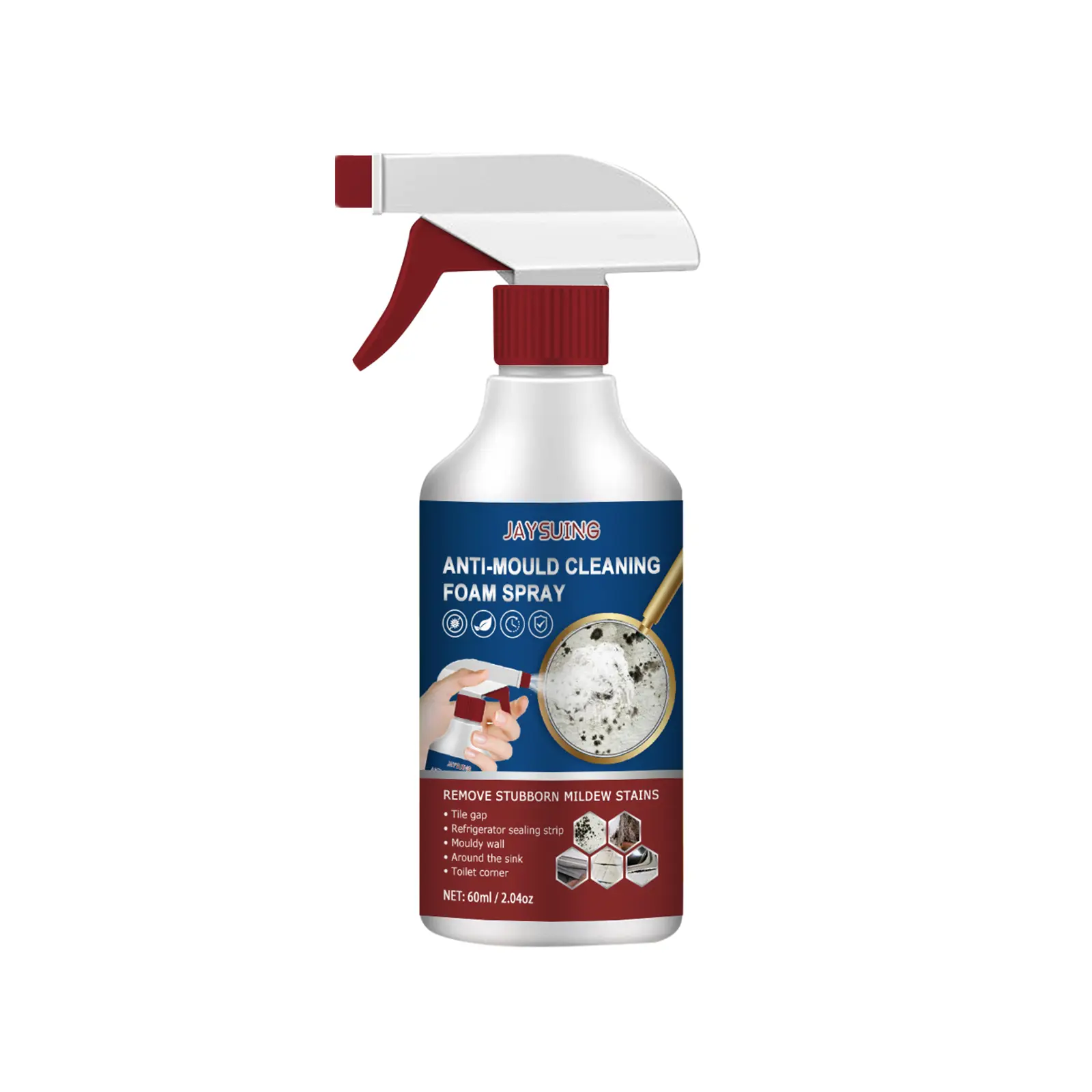 Jaysuing Foam Cleaning Mold Remover Spray, Ceramic Tile Wall Bathroom Silicone Multi-Purpose Cleaning Mold Remover Spray