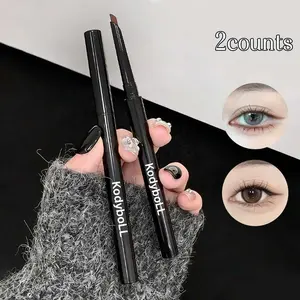 Smooth Waterproof Eyeliner Pencil Set of Two Long Lasting Wear and Smudge No Budge for Natural Look Essential Eye Makeup Kit