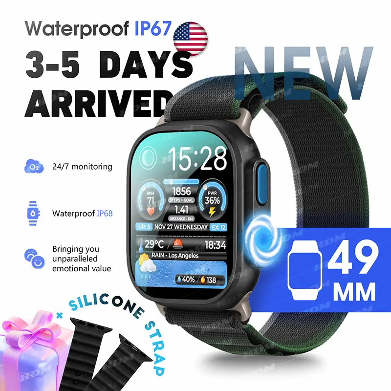 2025 new version-Smart watch for Android & iOS, 2.01'' HD Display, Bluetooth Calls, Heart Rate, Sleep Tracker, Waterproof, Fitness Tracker,7-Day Batte