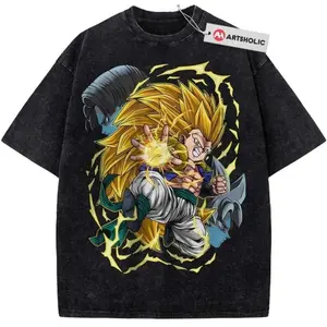 [Sale off up to 30%] Gotenks Shirt, DBZ Shirt, Anime Shirt, Vintage T-Shirt, Unisex Short Sleeve Tee T-Shirt, cotton menswear Top Tshirt