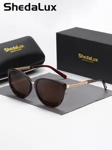 1 Piece Shedalux Unisex Cat Eye Full Frame Sunglasses Cat-eye shape, reviving classic charm UV400