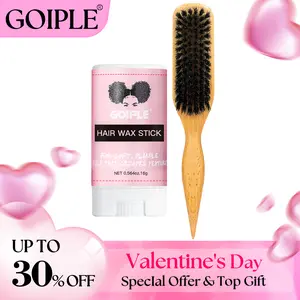 【Valentinesdaygift】Boar Bristle Hair Brush Slick Back Hair Brush for Smoothing Baby Hairs- Wooden Hair Brush for Men Women Combs Hairstyles Natural Care Health Grooming