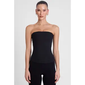 Muse Mesh Corset Top - Black