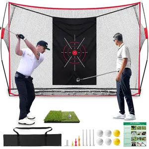 10x7ft Golf Training Net with Mat, Balls & Bag – Heavy Duty Indoor/Outdoor Use