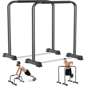 Dip Bar, 2-in-1 Adjustable Dip Stand Station for Home Workout, Heavy Duty Parallel Bars Workout Equipment for Strength TrainingVelvet Bloom15