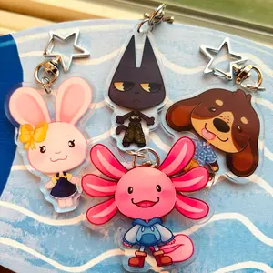 Carefree Coloring Character Keychains & Stickers- Featuring Kat, Bonnie, Pup, and Soda