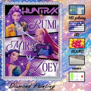 DIY 5D Flocking Diamond Painting Kit, AB Diamonds, Fairy Dust Diamonds, Crystal Diamonds, Characters, Colorful, Stars, Diamond Embroidery, Special Craft Art Kit, Wall Decor, Gift for Family, Lovers, Friends