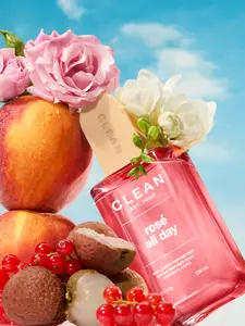 CLEAN | Rosé All Day Hair & Body Mist Perfume | Long Lasting | Hydrating for Hair & Skin | Fruity Floral Fragrance | Lychee, Peach, Rose Scent | Cruelty-Free
