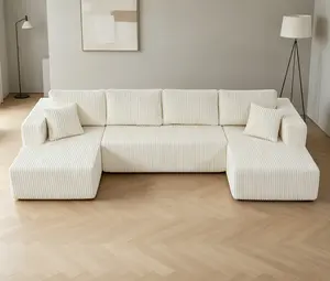 U-Shaped Modular Sofa - No Assembly, Ultra-Comfy Memory Foam Sleeper Couch for Living Room Indoor Furniture Sets