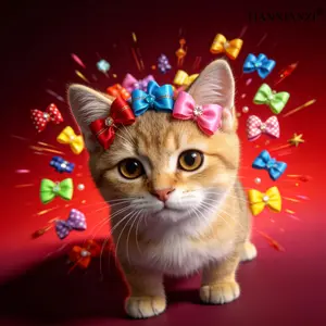 10 pcs Handmade Cute Pet Dog Bow Loverly Bowknot Dog Ties for Puppy Dogs and Kittens Accessories with Rubber Bands Cute Pet Headwear Grooming