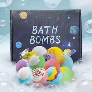 Bath Bombs Gift Set, 12pcs/box Bath Salt Bombs, Perfect Self-care Spa Gifts, Ideal for Women on Anniversaries and Birthdays