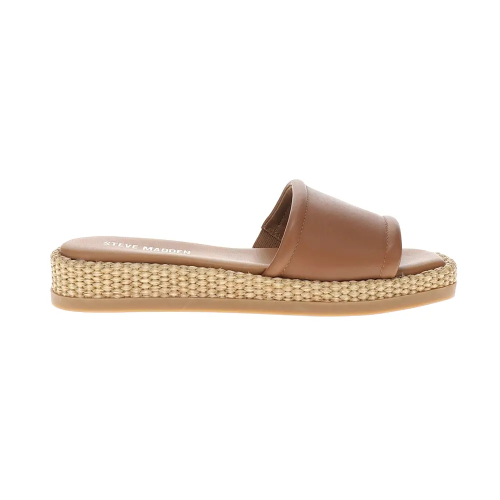 Steve Madden Womens Boardwalk Slide Casual Sandals Casual Low Heel 1-2" - Brown