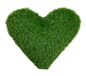 Nearly Natural 20" UV Heart Shaped Grass Cushion Pillow