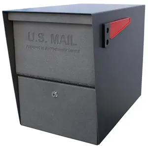 212 MAIN Anti-Theft Lock Outdoor Security Mailbox - Mail Boss Package Master, Granite Finish, Stainless Steel Construction, Secure Storage, Includes 3 Keys