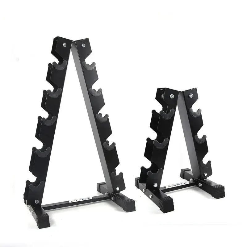 RITFIT A-Frame Dumbbell Rack, Heavy-Duty Steel 5-Pair Storage Stand for Home Gym, Space-Saving Exercise Equipment for Weight Training, Home Gym Equipment