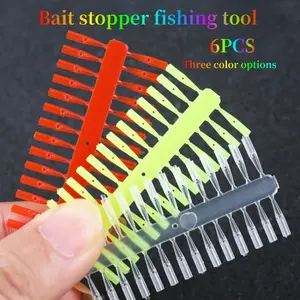 Carps Fishing Accessories Set, 6-Pack Bait Stopper, Hair Comb Float Bait Ball Granule Stopper, Carps Fishing Method Feeder Supplies