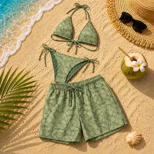 C-Green Matching Couple Swimwear Set 2026, Viral Couple Bikini & Men’s Swim Shorts, Trendy Beach Vacation Gift