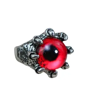 Devil's Eye Jewelry Men's Domineering Trendy Open Ring, Zinc Alloy Hip Hop Ring