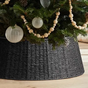 Christmas Tree - 26",Christmas Tree Base Christmas Basket  for , Living Room,for Covering Tree Stand (Black, 26 in)