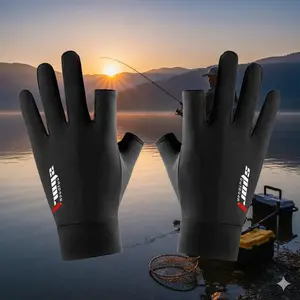 All-Weather Fishing Gloves Touchscreen Flip-Top Design Windproof Waterproof Sun Protection Non-Slip Grip Thermal Lined Unisex Outdoor Gear