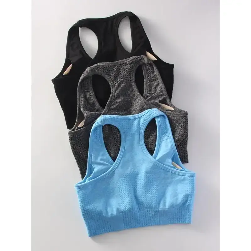 Women's Solid Wireless Racerback Sports Bra, Sporty Comfortable Athletic Lingerie Top, Workout Sets Women, Sports Bra for Women, Women's Sportswear for All Seasons, Gym Clothing, Yoga Bras for Women Women's Solid Wireless Racerback Sports Bra, Sporty Comfortable Athletic Lingerie Top, Workout Sets Women, Sports Bra for Women, Women's Sportswear for All Seasons, Gym Clothing, Yoga Bras for Women