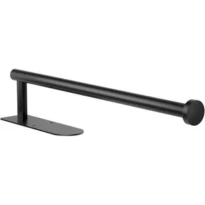 Paper Towel Holder, Self Adhesive or Screw Mounting, Black Paper Towel Holder Wall Mount, SUS304 Stainless Steel Under Cabinet for Kitchen, Counter, Cabinet, Bathroom