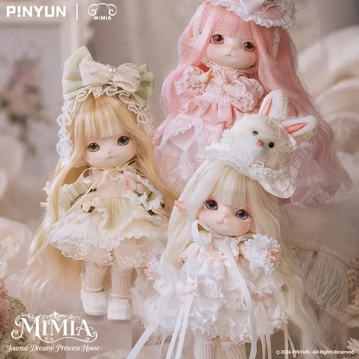 PINYUN MIMIA Journal Dreamy Princess House Series MJD Figure - PVC & ABS Blind Box Series, Hand-Haired Sealed Collectibles, Female-Targeted Surprise Pack Mystery Bags