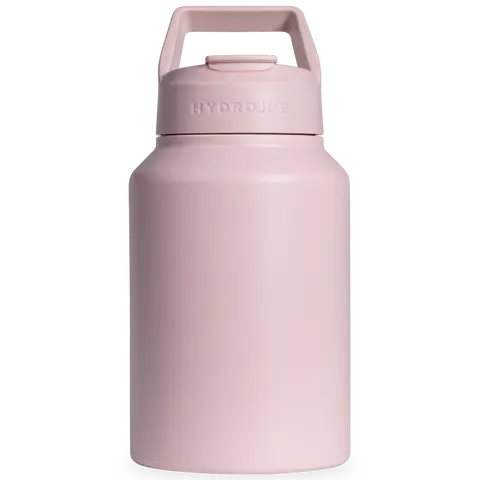 HydroJug Sport 64oz - Modern Water Bottle with Handle, Removable Straw, & Rubber Base - Leak Resistant, Reusable, Insulated Stainless Steel Water Bottle