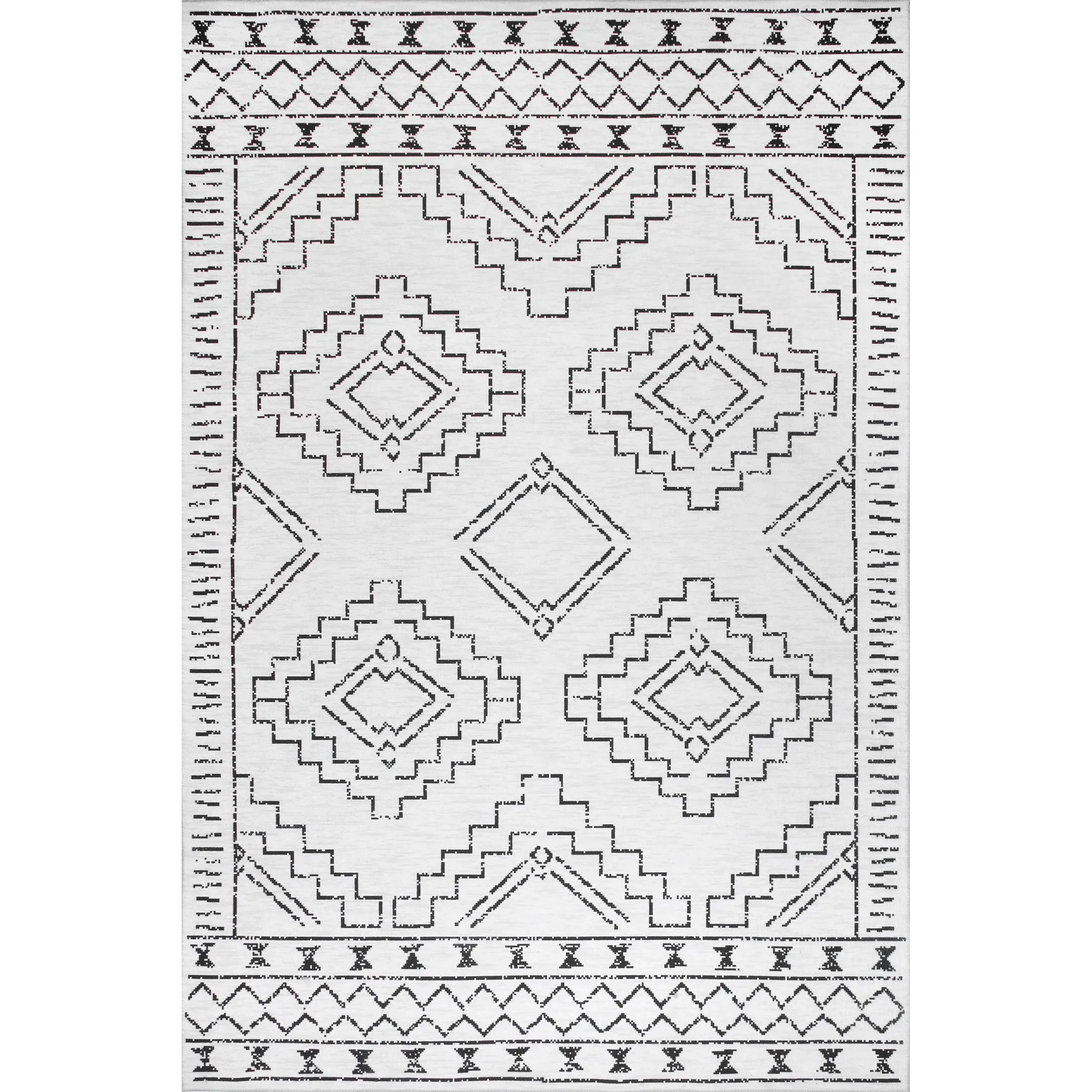 Noa Machine Washable Tribal Moroccan Area Rug