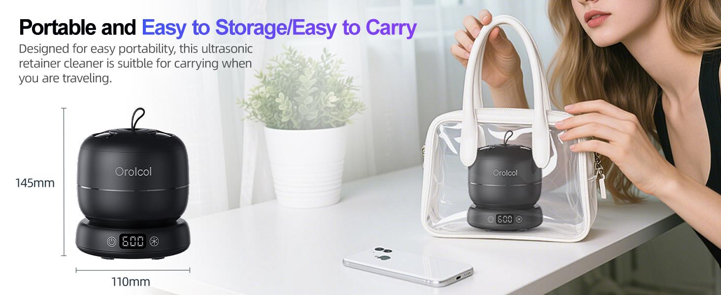 Ultrasonic UV Dentures Cleaner , 42 kHz Ultrasonic Retainers Cleaner Cleaning with 3 Time Modes & UV-C Light, Portable Dental Cleaner for Oral Care Appliances Ultrasonic UV Dentures Cleaner , 42 kHz Ultrasonic Retainers Cleaner Cleaning with 3 Time Modes & UV-C Light, Portable Dental Cleaner for Oral Care Appliances