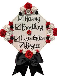 Graduation Cap Topper Airway Circulation Breathing Nurse Medical