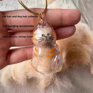 Cat Hair Storage Device Pendant Gacha Cat Hair Capsule Storage Box DIY Collector