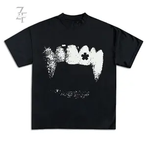 Vamp Teeth T-Shirt Opium Y2k Merch Tee Playbois S Carti Ken Carson Graphic Tee Rap Opium T-Shirt Special Dark Edition Unisex Graphic Cotton Tees