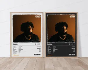 Set Of 2 Rod Wave SoulFly Music Wall Art Poster HD Print Unframed Aesthetic Room Home House Modern Wall Decor Trendy Gift.