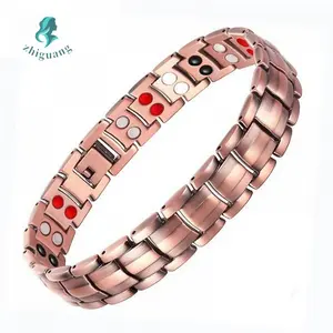ZHIGUANG  Men's and Women's Copper Bracelet, Magnetic Copper Bracelet with 3800 Gauss Magnet, Copper Jewelry Gift Elegant Simple Bracelet Bangle, Natural Pain Relief, Blood Circulation Improvement, No Drug Side Effects, Fashion Accessories
