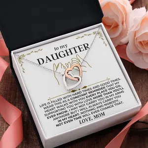 To My Strong Daughter, Unique Necklace Gift From Mom And Dad, Beautiful Reminder Of Her Courage And The Unconditional Love We Always Hold For Her