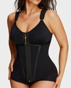 LUXSEREN Colombian Faja Body Shaper for Women - Seamless Shapewear with Tummy Control, Wireless Bra, Compression Binder Corset, Waist Trainer, Zipper-Hook Closure, Ideal for Workout & Bridal Wear tiktokshopspringglowup,summervibes