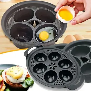 4-Cavity Steamer Egg Maker, Home Use Four-Pocket Poached Eggs, Steam Egg Cooker, Bowl Egg Boiler, Kitchen Gadget